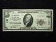1929 $10 U. S. National Currency Woodstock Vermont National Bank Note