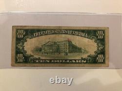 1929 $10 United States Nat. Bank Galveston Texas National Currency 12475 TYPE 2