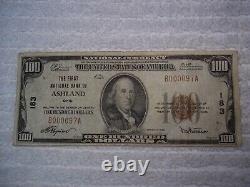 1929 $100 Ashland Ohio OH National Currency T1 # 183 1st National Bank Ashland #