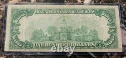 1929 $100 CHICAGO ILLONOIS Federal Reserve Bank Note Brown National Currency