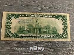 1929 $100 National Currency Federal Reserve Bank of Kansas City Note