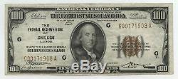 1929 $100 National Currency Note Chicago Federal Reserve Bank BA613