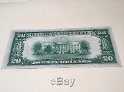 1929 $20.00 National Currency Note The First National Bank of Nanticoke, Pa