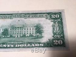 1929 $20.00 National Currency Note The First National Bank of Nanticoke, Pa