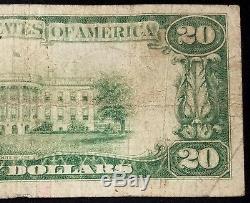 1929 $20.00 National Currency, The National Exchange Bank of Waukesha, WI