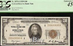 1929 $20 DOLLAR BILL FRBN FED BANK NOTE NATIONAL CURRENCY MONEY Fr 1870-I PCGS