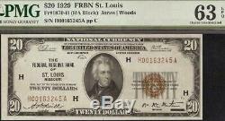 1929 $20 Dollar Semi Key Brown Seal Bank Note National Currency Money Pmg 63 Epq