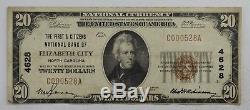 1929 $20 First & Citizens National Bank of Elizabeth City NC Currency 0737