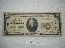 1929 $20 Honeybrook Pennsylvania PA National Currency T1 #1676 1st National Bank