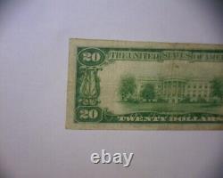 1929 $20 NATIONAL CURRENCY Bank Note LOW 3 DIGIT SERIAL # BATTLE CREEK MICH