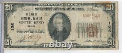1929 $20 National Bank OF South Bend Indiana 126 National US Currency ER746