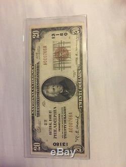 1929 $20 National Currency Federal Reserve Bank Chicago High Grade