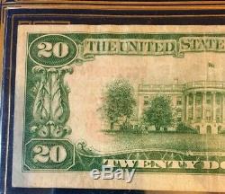 1929 $20 National Currency Federal Reserve Bank Of New York Ny. Jones/woods