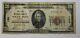 1929 $20 National Currency First National Bank Of South Bend Indiana