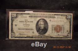 1929 $20 National Currency Jackson, Bank of Chicago, Jones-Woods. #1423