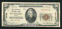 1929 $20 The Texarkana National Bank Texarkana, Tx National Currency Ch. #3785