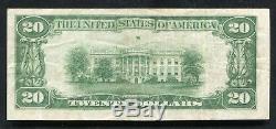 1929 $20 Tyii The 1st National Bank Of Lawrence, Ks National Currency Ch. #3584