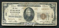 1929 $20 Tyii The 1st National Bank Of Westfield, Ma National Currency Ch. #190