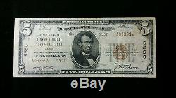1929 $5.00 National Currency Type 2 Bishop National Bank of Hawaii at Honolulu