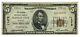 1929 $5 Columbia National Bank Kansas City Missouri National Currency Xf #