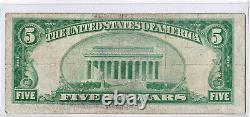 1929 $5 DALLAS Texas TX Federal Reserve Bank Note Brown National Currency