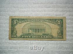 1929 $5 Lone Wolf Oklahoma OK National Currency T1 # 10096 1st National Bank of