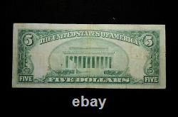 1929 $5 National Currency #9912 New Jersey National Bank & Trust Company Newark