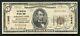 1929 $5 The Arlington National Bank Arlington, Ma National Currency Ch. #11868