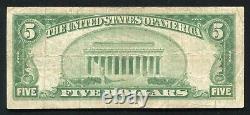 1929 $5 The Arlington National Bank Arlington, Ma National Currency Ch. #11868