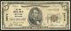 1929 $5 The First National Bank Of Biloxi, Ms National Currency Ch. #10576
