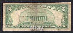 1929 $5 The First National Bank Of Secaucus, Nj National Currency Ch. #9380