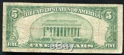 1929 $5 The National Bank Of Alamace Of Graham, Nc National Currency Ch. #8844