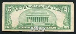 1929 $5 Tyii Oilfields National Bank In Brea, Ca National Currency Ch. #13877 Xf