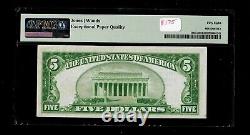 1929 $5 Wichita Kansas KS National Currency T2 #2782 1st National Bank PMG 58EPQ