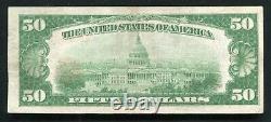 1929 $50 Bishop First National Bank Of Honolulu, Hi National Currency Ch #5550 Au