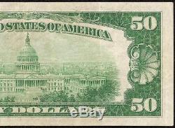 1929 $50 DOLLAR BILL FR BANK NOTE NATIONAL CURRENCY OLD PAPER MONEY Fr 1880-D VF