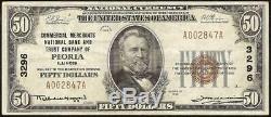 1929 $50 Dollar Bill Peoria Illinois National Bank Note Currency Paper Money