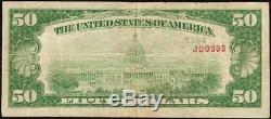 1929 $50 Dollar Honolulu Hawaii National Bank Note Aloha State Currency Ch 5550
