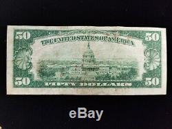 1929 $50 Fifty Dollar Bill National Currency Federal Reserve Bank San Fran CA