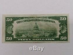 1929 $50 NATIONAL CURRENCY NOTE, Federal Reserve Bank of Kansas City