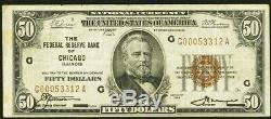 1929 $50 National Currency-federal Reserve Bank Of Chicago
