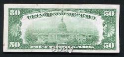 1929 $50 The Ashland National Bank Ashland, Wi National Currency Ch. #3196 Au