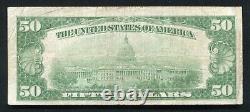 1929 $50 The Second National Bank Of Monmouth, IL National Currency Ch. #2205