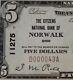 1929 Citizens Natl Bank Norwalk, Ohio-$5-u. S. National Currency-#11275 #610z