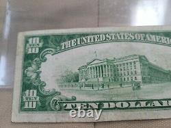 1929 Error $10 National Currency Federal Reserve Bank Of New York NY B00024260A