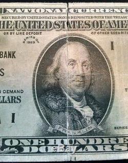 1929 Federal Reserve Bank MINNEAPOLIS MN $100 National Currency Note Good