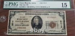 1929 First National Bank of Coon Rapids Iowa $20 Note National Currency #5514