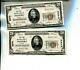 1929 Freeport Illinois $20 First National Bank Currency 2 Consecutive Ch Cu