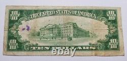 1929 National Bank of Waterloo Iowa $10 Note National Currency #13702 T2