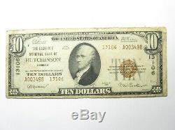 1929 National Currency $10 Exchange National Bank Hutchinson Kansas #5918